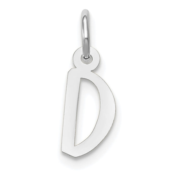 14KT White Gold 15X6MM 6MM Initial Pendant-Chain Not Included; Initial D