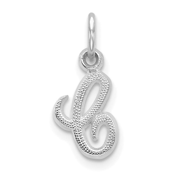 14KT White Gold 16X7MM Initial Pendant-Chain Not Included; Initial C