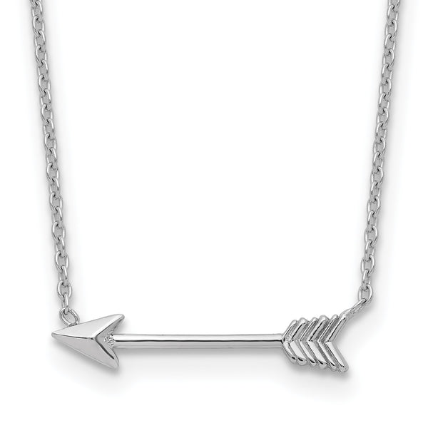 14KT White Gold 17" Arrow Necklace