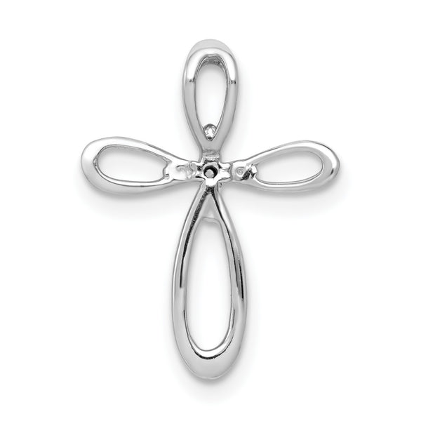 14KT White Gold 1/20 CTW Cross Pendant-Chain Not Included