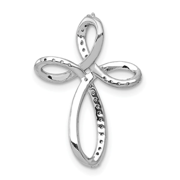 14KT White Gold 1/6 CTW Cross Pendant-Chain Not Included
