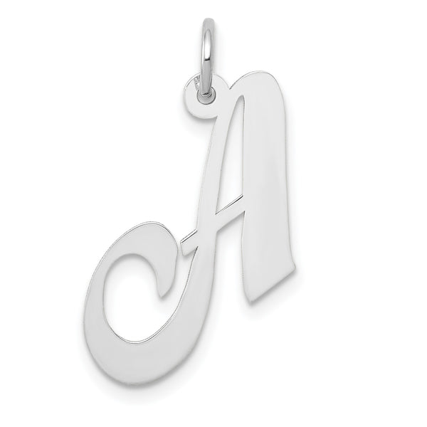 14KT White Gold 20X21MM Initial Pendant-Chain Not Included; Initial A