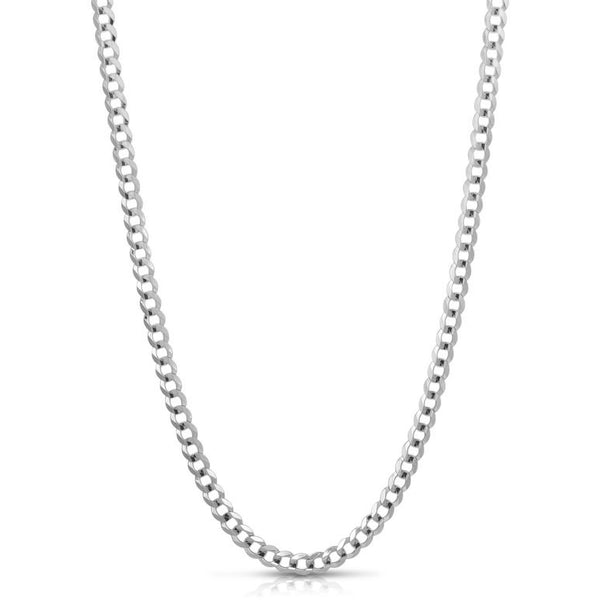 14KT White Gold 22" 3.6MM Curb Chain