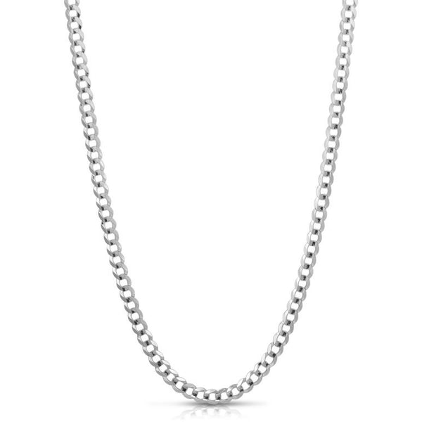 14KT White Gold 22" 4.7MM Curb Chain