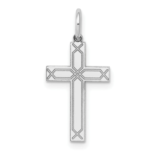 14KT White Gold 23X11MM Cross Pendant-Chain Not Included