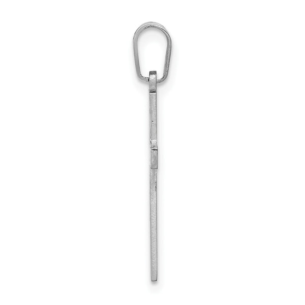 14KT White Gold 25X12MM Cross Pendant-Chain Not Included