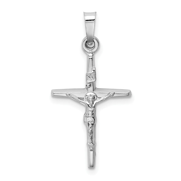 14KT White Gold 30X15MM Crucifix Cross Pendant-Chain Not Included