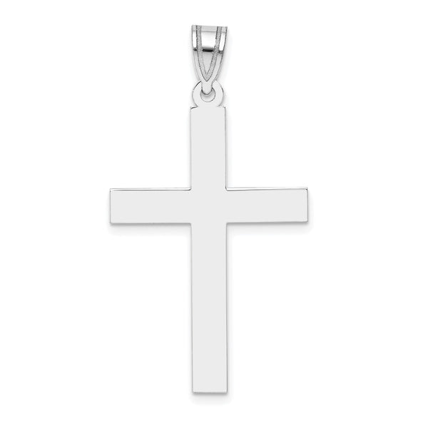 14KT White Gold 39X21MM Cross Pendant-Chain Not Included