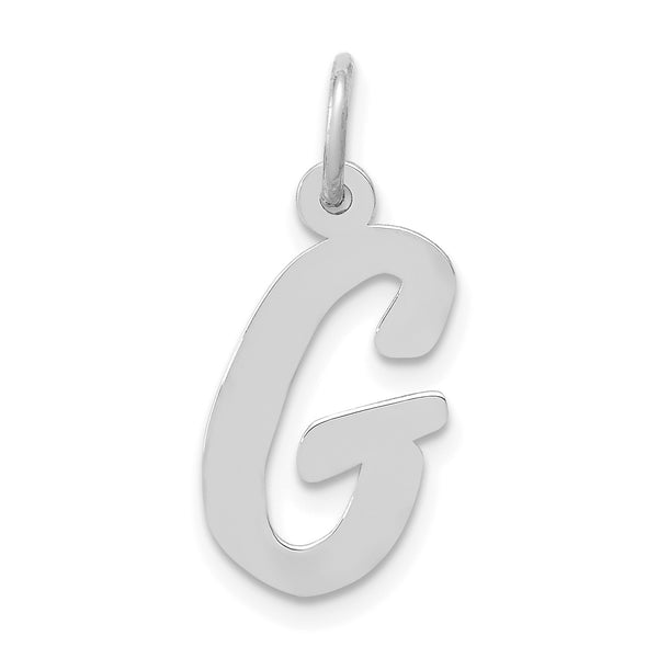 14KT White Gold Initial Pendant-Chain Not Included; Initial G