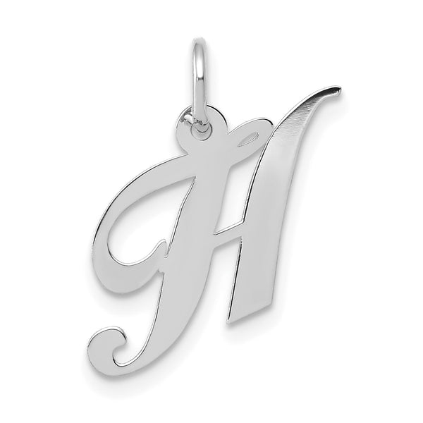 14KT White Gold Initial Pendant-Chain Not Included; Initial H