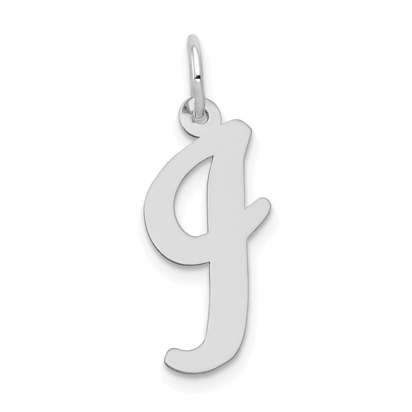 14KT White Gold Initial Pendant-Chain Not Included; Initial I