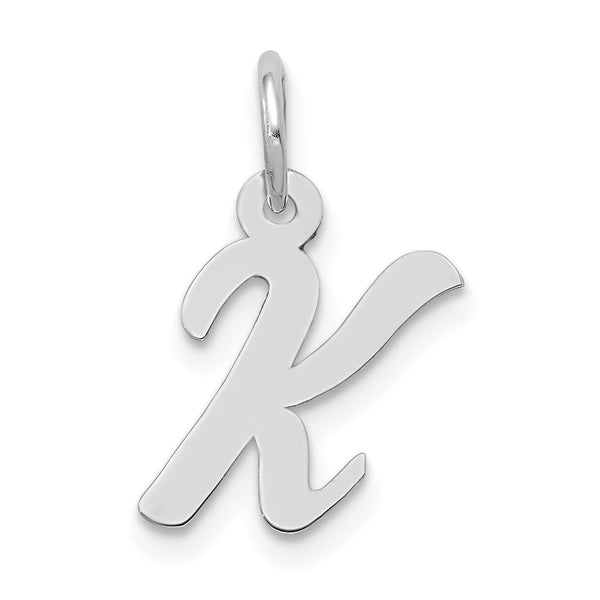 14KT White Gold Initial Pendant-Chain Not Included; Initial K