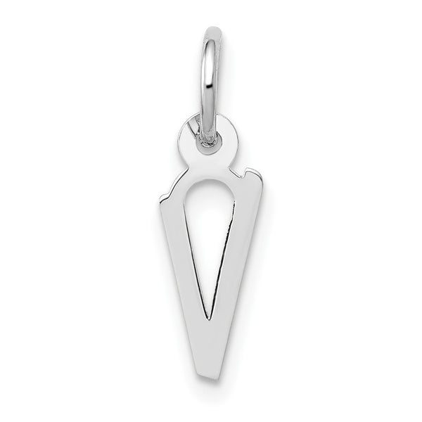 14KT White Gold Initial Pendant-Chain Not Included; Initial V