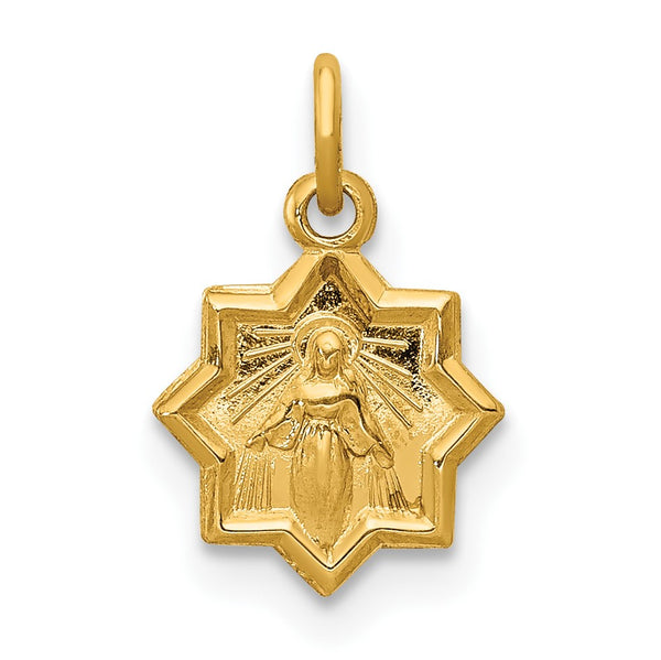 14KT Yellow Gold 14X9MM Guadalupe Pendant-Chain Not Included