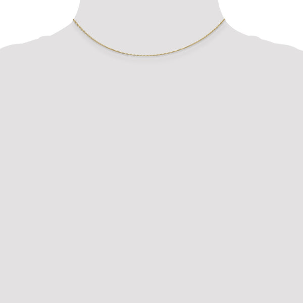 14KT Yellow Gold 14" 0.5MM Box Pendant Chain