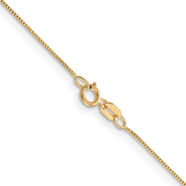 14KT Yellow Gold 14" 0.5MM Box Pendant Chain