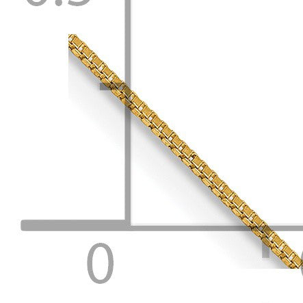 14KT Yellow Gold 14" 0.5MM Box Pendant Chain
