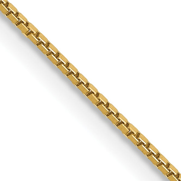 14KT Yellow Gold 14" 0.9MM Box Pendant Chain