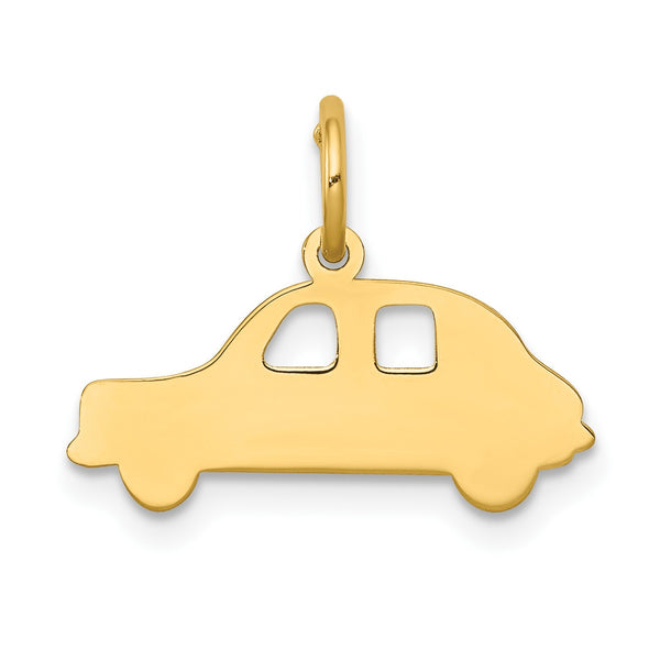 14KT Yellow Gold 15X19MM Car Pendant-Chain Not Included