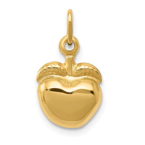 14KT Yellow Gold 17X10MM Apple Pendant-Chain Not Included