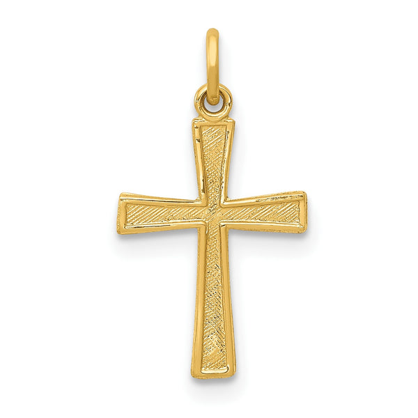 14KT Yellow Gold 18X10.5MM Cross Pendant-Chain Not Included