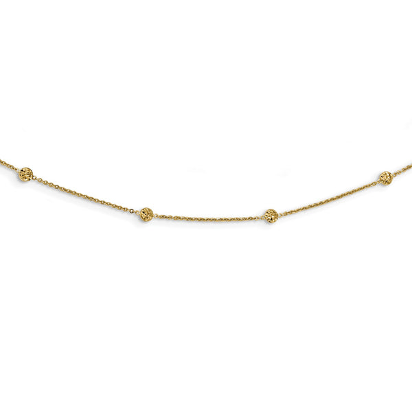 14KT Yellow Gold 18" 3MM Diamond-cut Necklace