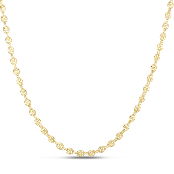 14KT Yellow Gold 18" 6.9MM Puffed Mariner Link Chain