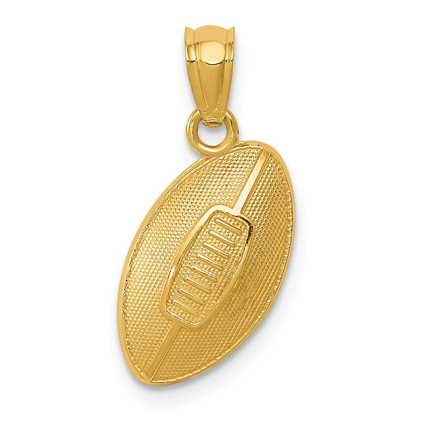 14KT Yellow Gold 19X12MM Football Pendant