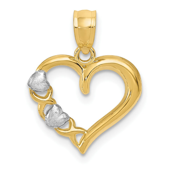 14KT Yellow Gold 19X15MM Heart Pendant-Chain Not Included