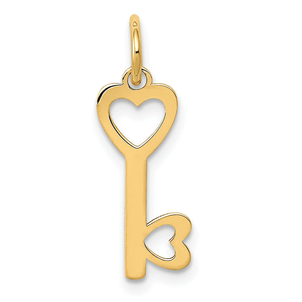 14KT Yellow Gold 20X7MM Key Pendant-Chain Not Included