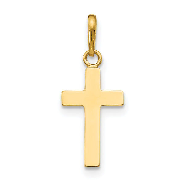 14KT Yellow Gold 20X8MM Childrens Cross Pendant-Chain Not Included