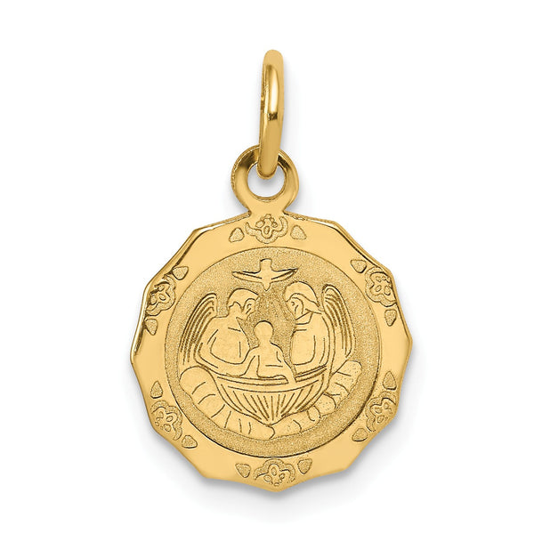 14KT Yellow Gold 21X12MM Baptism Charm