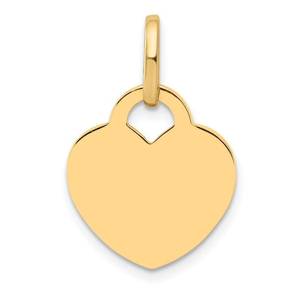 14KT Yellow Gold 21X15MM Heart Pendant-Chain Not Included