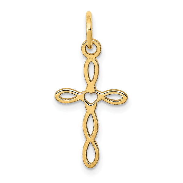 14KT Yellow Gold 23X11MM Cross Pendant-Chain Not Included