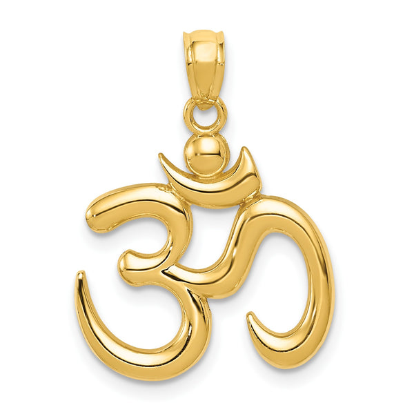 14KT Yellow Gold 24X17MM Om Symbol Charm