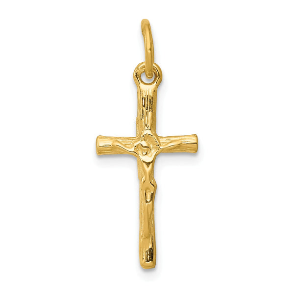 14KT Yellow Gold 25X11MM Crucifix Cross Pendant-Chain Not Included