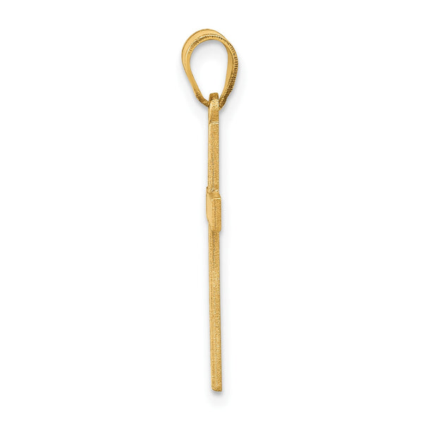 14KT Yellow Gold 25X12MM Cross Pendant-Chain Not Included