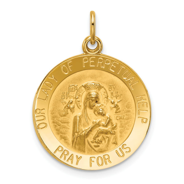 14KT Yellow Gold 25X18MM Religious Medal Pendant-Chain Not Included