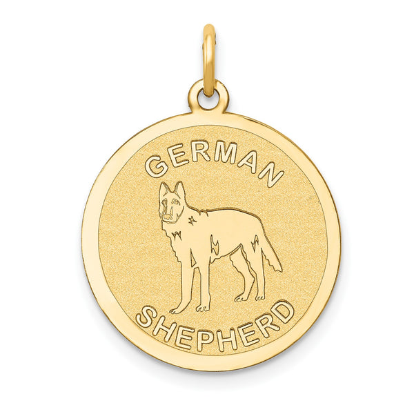 14KT Yellow Gold 26X20MM Dog Pendant-Chain Not Included