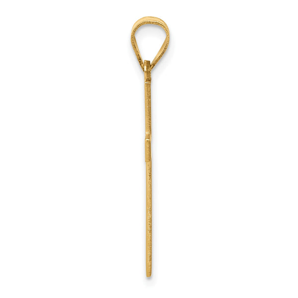 14KT Yellow Gold 28X15MM Cross Pendant-Chain Not Included