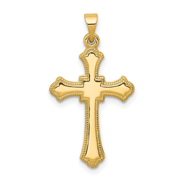14KT Yellow Gold 28X15MM Cross Pendant-Chain Not Included