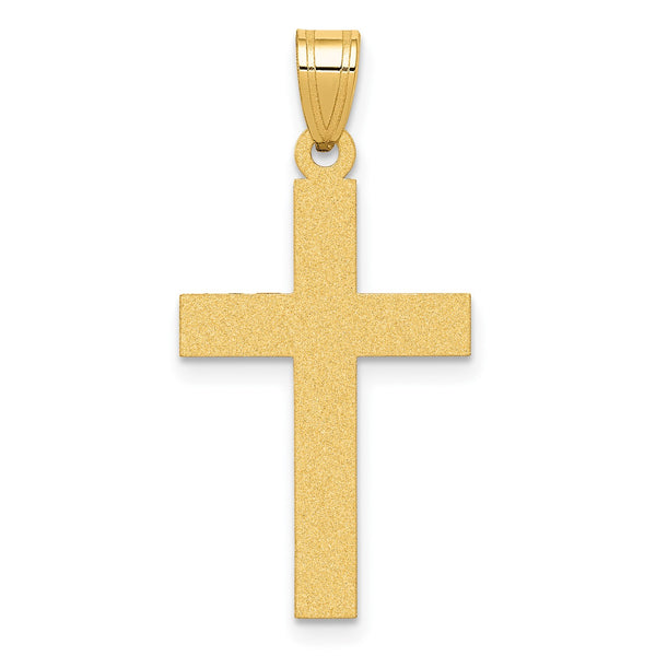 14KT Yellow Gold 28X15MM Cross Pendant-Chain Not Included