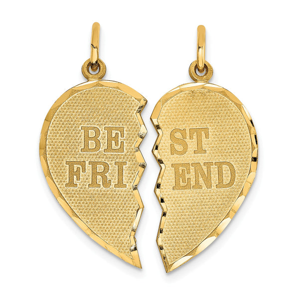 14KT Yellow Gold 2-Piece Break-Apart Friend Charm