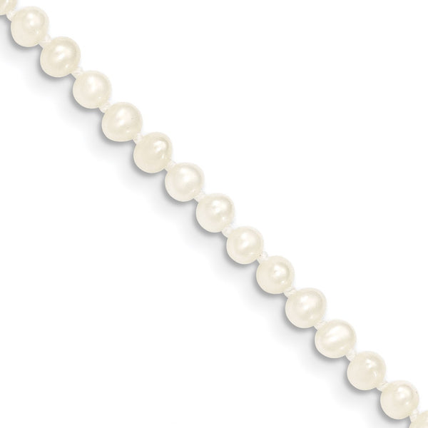14KT Yellow Gold 3MM Pearl 5" Childrens Bracelet