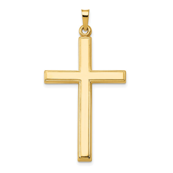 14KT Yellow Gold 44X23MM Cross Pendant-Chain Not Included