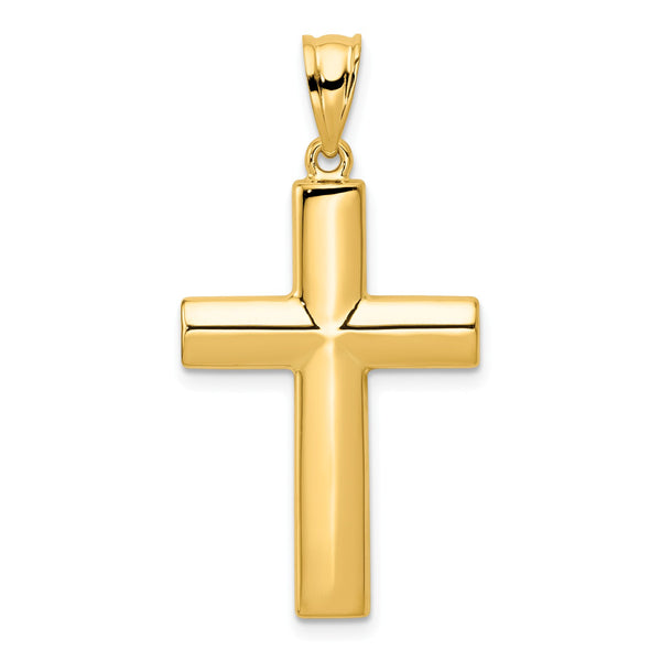 14KT Yellow Gold 47X24MM Cross Pendant-Chain Not Included