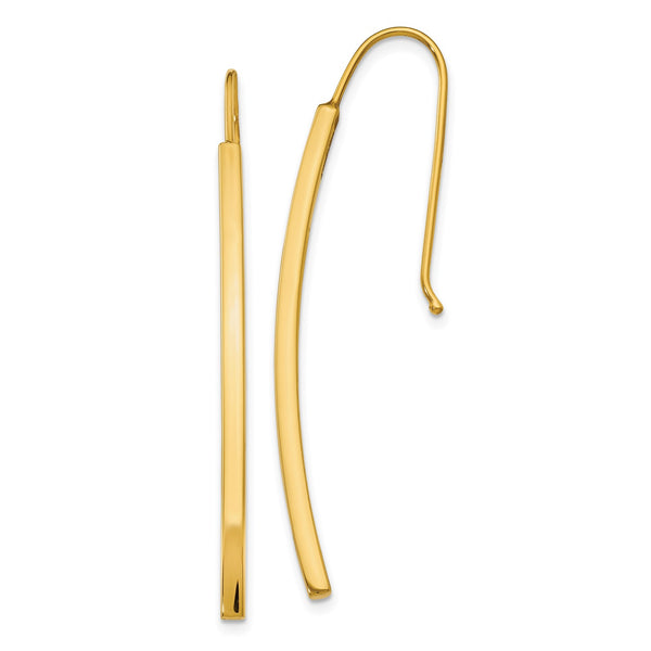 14KT Yellow Gold 48X1.5MM Drop & Dangle Earrings