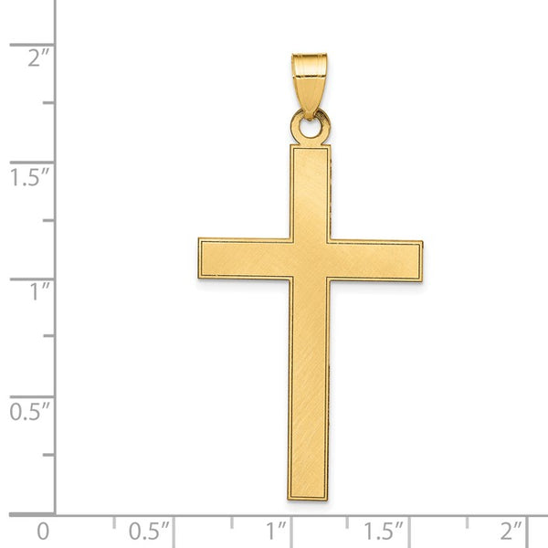 14KT Yellow Gold 48X25MM Cross Pendant-Chain Not Included