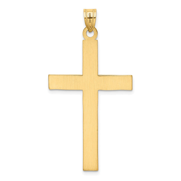 14KT Yellow Gold 48X25MM Cross Pendant-Chain Not Included