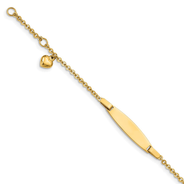 14KT Yellow Gold 4.5" ID Baby Bracelet w/.5" Extender